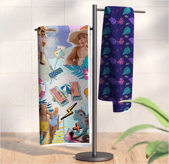 Personalised Beach Towels with Photos CanvasChamp