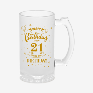 Personalized 21st birthday beer mug new-zealand