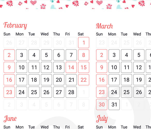 Durable Poster Calendar