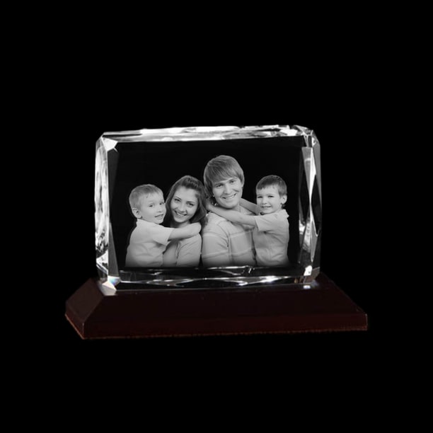 Personalised 3D Crystal Cube